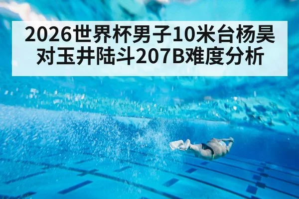 2026世界杯男子10米台杨昊对玉井陆斗207B难度分析